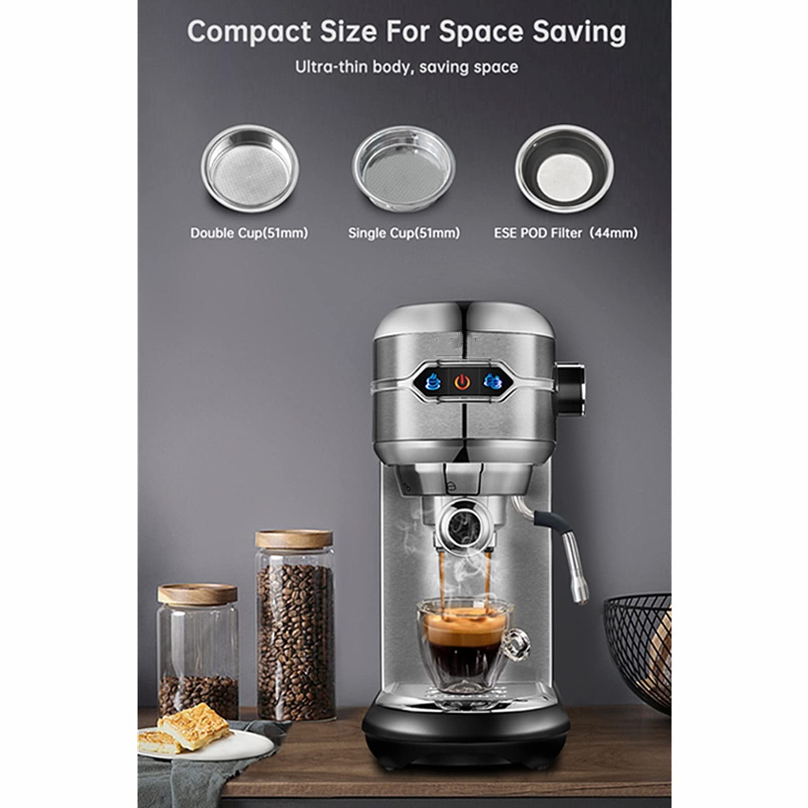 半自動コーヒーマシン、コーヒーマシン エスプレッソ Amazon.co.jp : コーヒーマシン19バーのinox Semi自動エスプレッソ